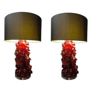 Rock Candy Lamps by Swank Lighting, Set of 2 For Sale