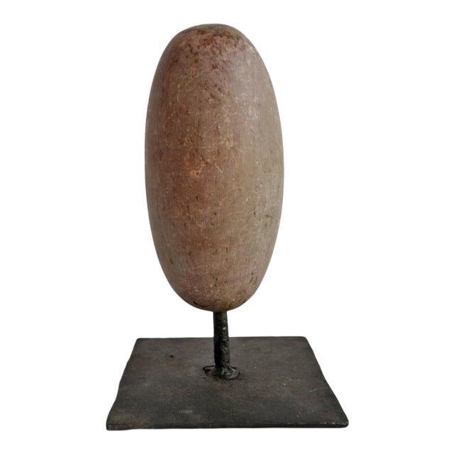 Natural Lingam Stone on Stand For Sale