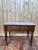 Brown Restoration Period Butchers Block in Wood, Marble and Brass For Sale - Image 8 of 8