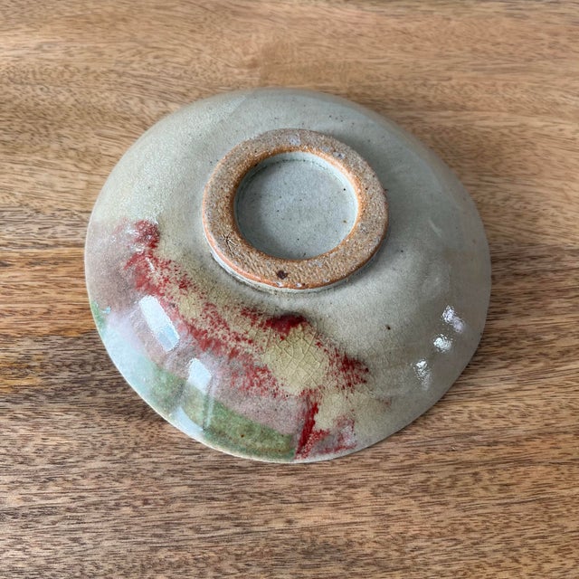 Ceramic Hand-Thrown Jinsa Kintsugi Inspired Studio Pottery Catchall With Russet Vein For Sale - Image 7 of 9