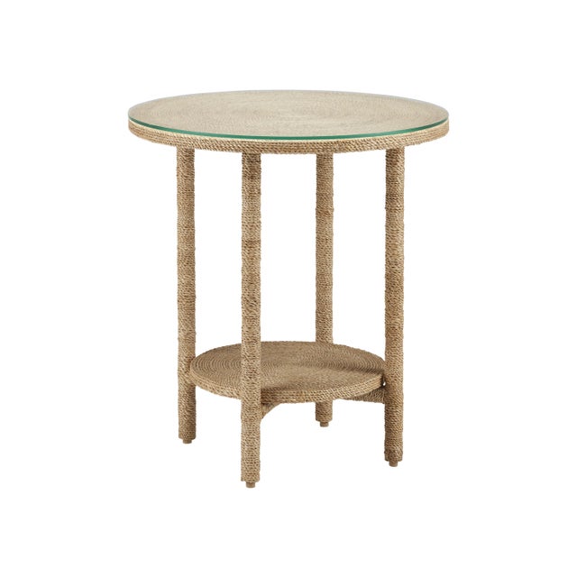 Currey & Company Limay Rope Accent Table For Sale
