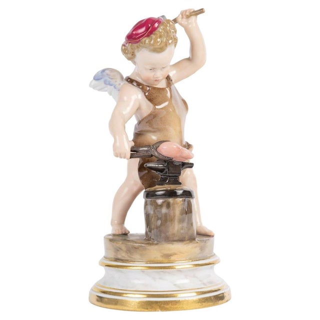 Antique Porcelain Sculpture from Meissen, 1800s For Sale - Image 10 of 10