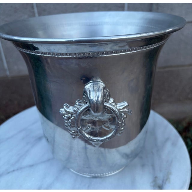 Vintage French Louis Roederer Polished Aluminum Champagne Bucket For Sale - Image 4 of 10