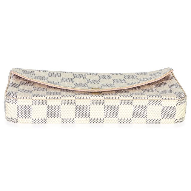 Textile Damier Azur Canvas Felicie Pochette For Sale - Image 7 of 9