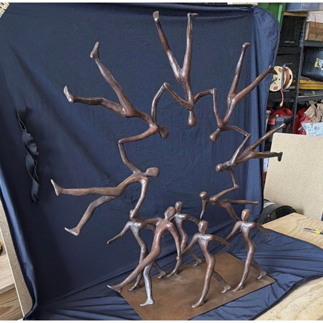 Brown Tolla Inbar, Circle of Life - Bronze Figurative Sculpture For Sale - Image 8 of 8