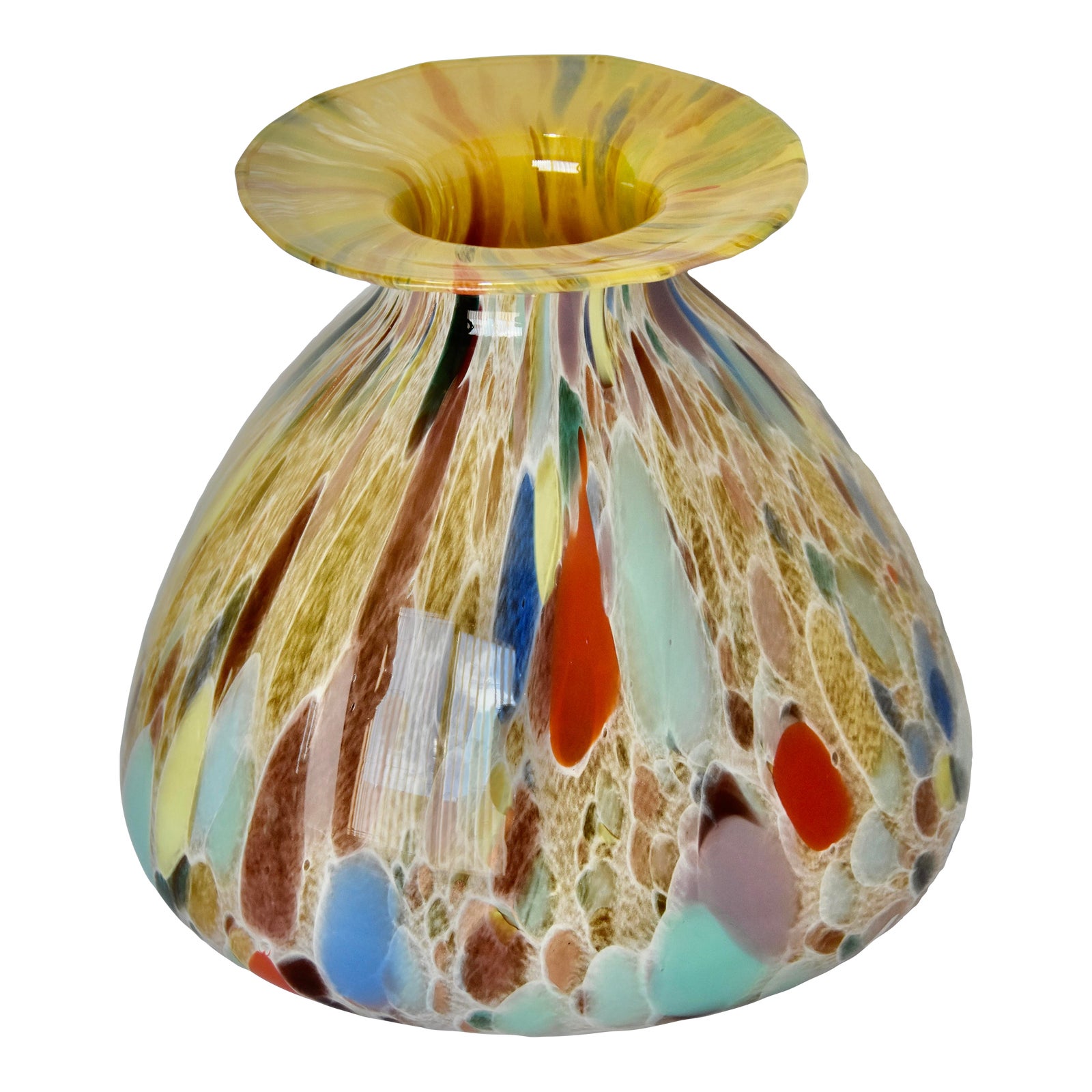 1980s Studio Azzurra Maestri Vetrai Murano Italy Mouth Blown Art Glass