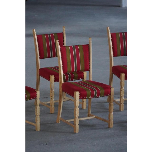 1960s Mid-Century Modern Danish Oak Dining Chairs by Henning Kjærnulf, 1960s, Set of 6 For Sale - Image 5 of 18