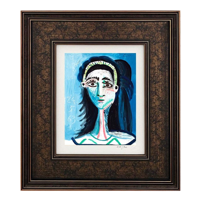 Pablo Picasso Tete De Femme Jacqueline Limited Edition Framed For Sale