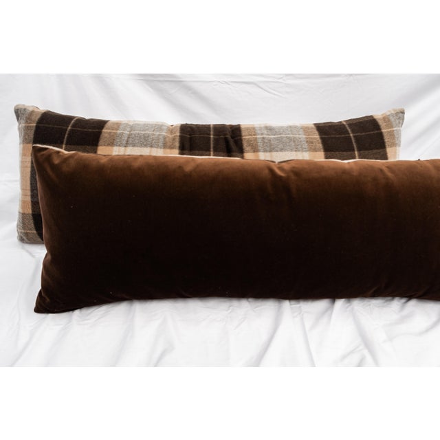 Sandra Jordan Prima Alpaca in Espresso/Camel Plaid (style P1020) with complimenting Dark Chocolate 100% cotton Velvet...