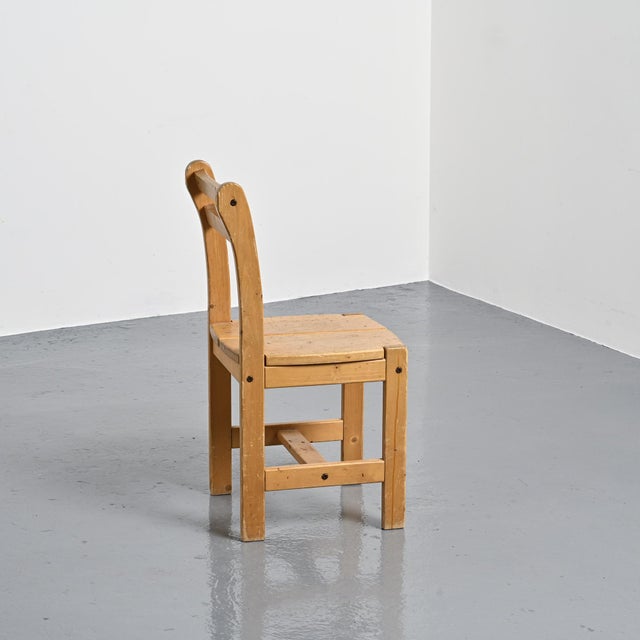 1970s French Pine Chairs, 1970, Set of 4 For Sale - Image 5 of 7