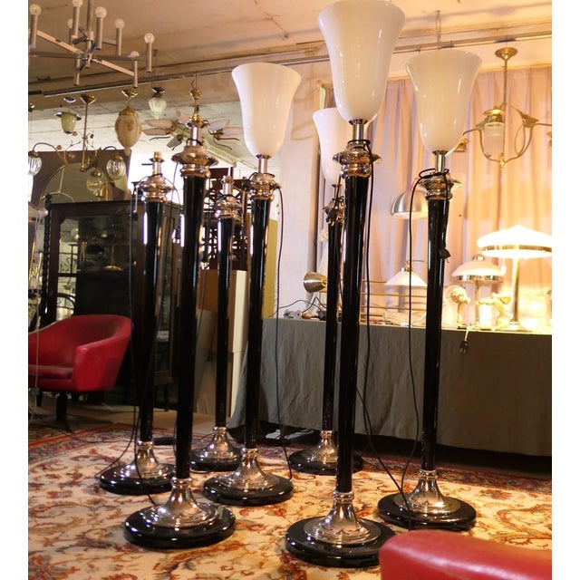 Wood Floor Lamp from Mazda, France, 1950s For Sale - Image 7 of 11