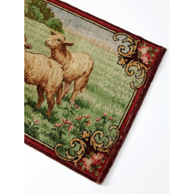 Victorian Antique Woven Tapestry Wall Hanging For Sale - Image 3 of 11