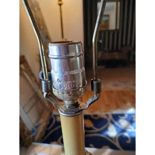 Vintage Brass Pineapple Tall Candlestick Table Lamps, a Pair For Sale - Image 4 of 7