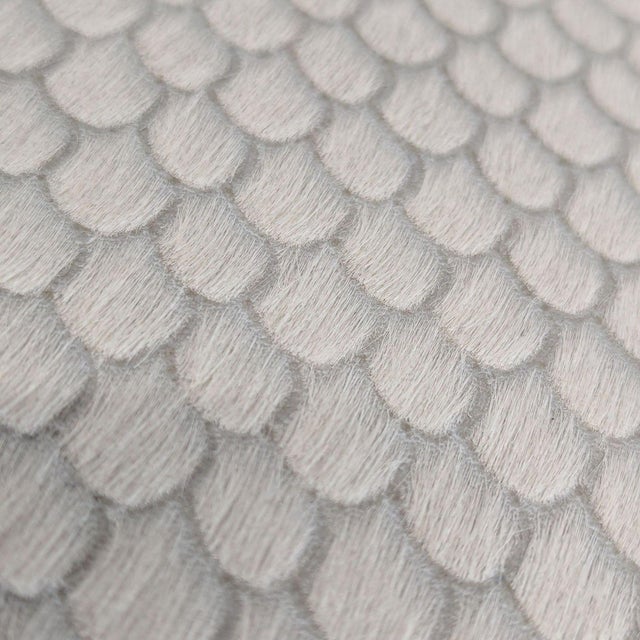 Cream Holly Hunt Modern Darder Wingback Lounge Chair in “Black Magic” Upholstery For Sale - Image 8 of 9