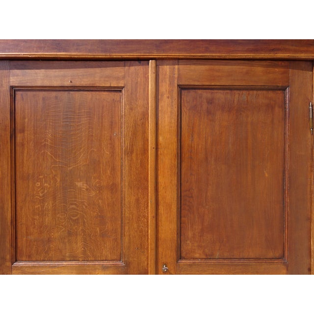 Wood Large Parisian Oak Wardrobe For Sale - Image 7 of 18