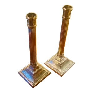 1970s Silver Plate Candlesticks- a Pair