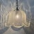 Mid-Century Bell-Shaped Ice Glass and Chrome Pendant Light, 1970s For Sale - Image 14 of 18