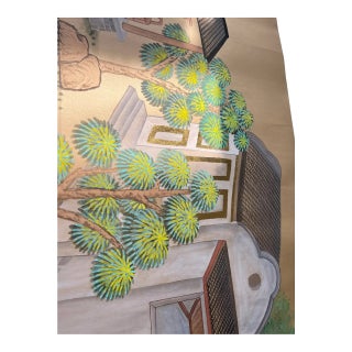 On Sale Chinoiserie Mural Hand Painted Wallpaper For Sale