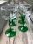 Vintage French Emerald Green Stemmed Glasses-Set of 6 For Sale - Image 4 of 7