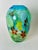 Aquamarine Murano Glass Vase with Star-Shaped Florals by Berit Johansson, 1980s For Sale - Image 11 of 18