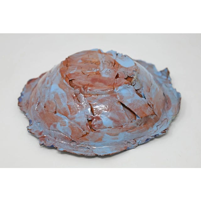 Abstract "Blue Bowl (S1377)" Original Contemporary Art by Evelyn Davis For Sale - Image 3 of 3