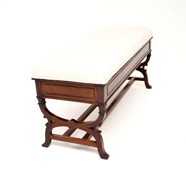 Antique Victorian Piano Duet Bench, 1880 For Sale - Image 4 of 10