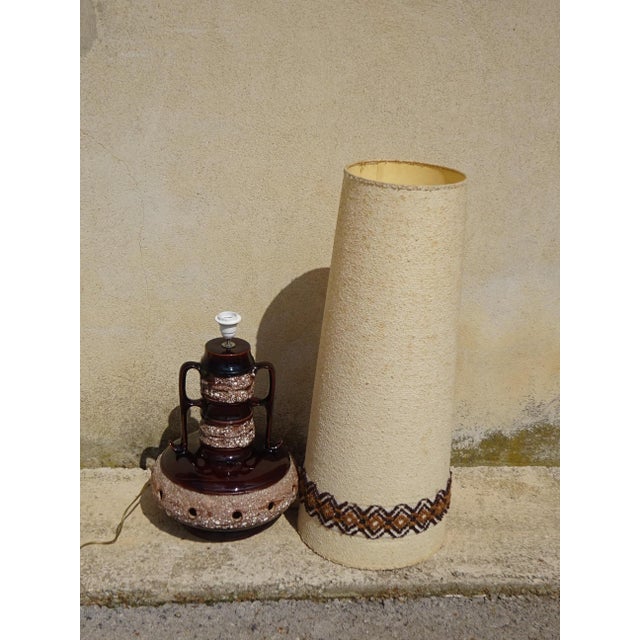 Textile Large Vintage Floor Lamp, 1960s For Sale - Image 7 of 10