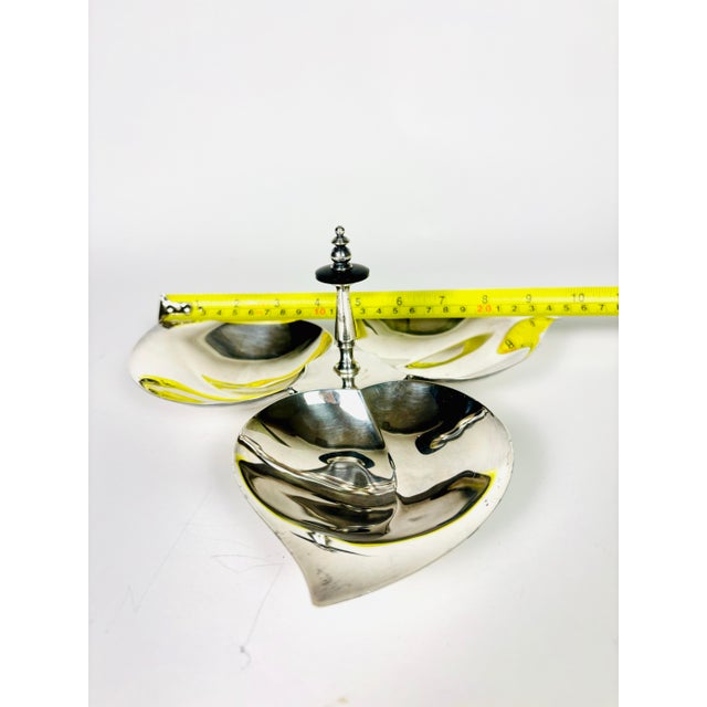 Early 20th Century F. B. Rogers Silver Co. Silver-Plated Three-Leaf Candy Dish / Nut Server For Sale - Image 9 of 12