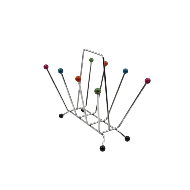 Space Age Magazine Rack in the style of Charles and Ray Eames, Italy, 1970s For Sale - Image 4 of 7