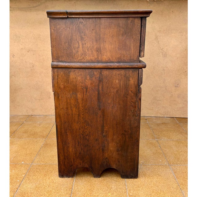 Early 20th Century Spanish Rustic Oak Cabinet with Lift-Top Compartment and Two Doors For Sale - Image 10 of 13