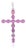 Religious Cross Pendant With 2.05ct Pink Sapphire Accents in 14k White Gold For Sale