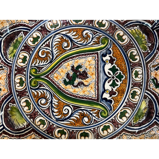 Coimbra Ceramic - Hand Painted Portuguese Fruit Basket 3 For Sale - Image 9 of 14