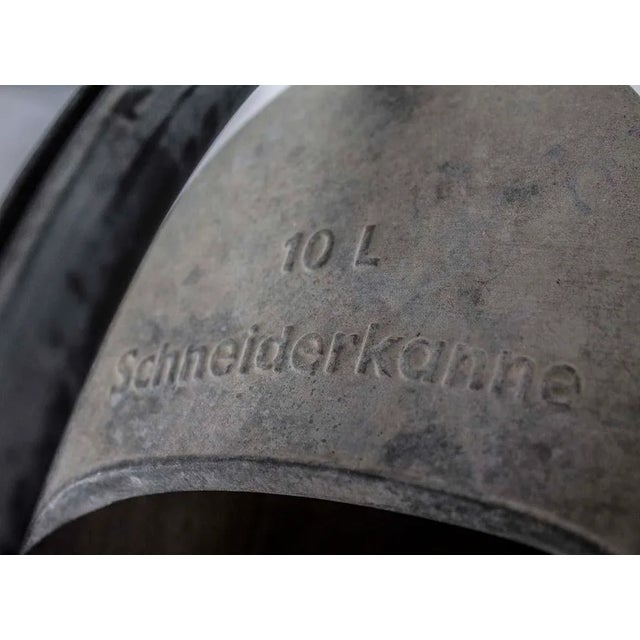 Antique Schneiderkanne Watering Can Planter - Galvanized Metal For Sale - Image 4 of 10