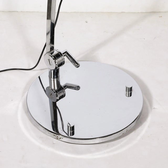 1970s Mid-Century Modernist Extendable Arching Floor Lamp in Polished Chrome For Sale - Image 5 of 12