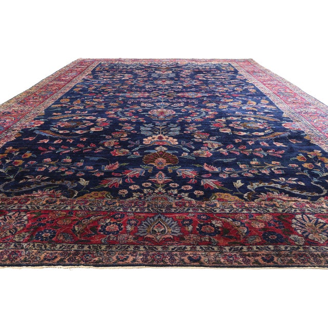Modern Antique Persian Sarouk Rug - 11'02 X 18'05 For Sale - Image 3 of 9