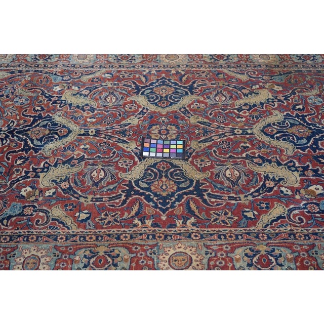 Antique Tehran Rug 4'5'' x 7'1'' For Sale - Image 10 of 10