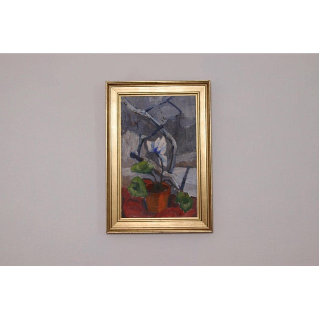 Majken Bergvin, Winter Cyclamen, 1965, Oil on Canvas, Framed For Sale - Image 11 of 18