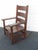 Early 1900s Art and Craft Tiger Oak Rocking Chair 6409 For Sale - Image 14 of 15