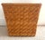Boho Chic Mid Century Woven Rattan Wastebasket For Sale - Image 3 of 10