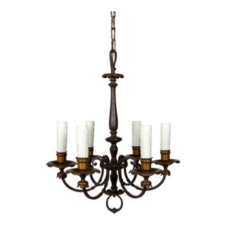 Renaissance Revival 6-Light Candlestick Chandelier For Sale