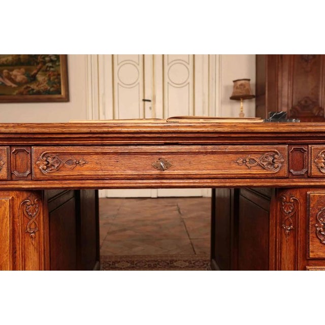 Large Partner Liège Desk in Oak For Sale - Image 6 of 9
