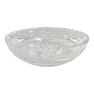 Stuart Crystal Cut Glass Bowl – Vintage 1960s Crystal Serving or Centerpiece Bowl For Sale