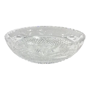 Stuart Crystal Cut Glass Bowl – Vintage 1960s Crystal Serving or Centerpiece Bowl
