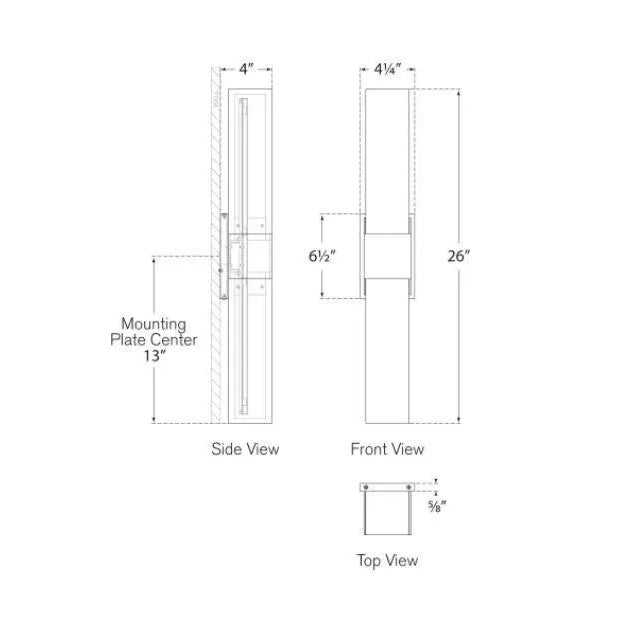 Modern Kelly Wearstler for Visual Comfort Signature Covet Double Box Sconce in Polished Nickel with Alabaster For Sale - Image 3 of 3