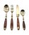 Mid-Century Bronze and Rosewood Royal Cutlery Set, 1970s, Set of 24 For Sale - Image 11 of 18