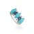 VR Jewels 18k White Gold 3.31ct Turquoise, Blue Sapphire & Diamond Georgian Revival Ring Size 5 For Sale - Image 4 of 17