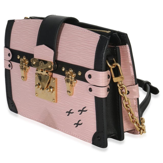 Contemporary Rose Ballerine Epi Trunk Clutch Handbag For Sale - Image 3 of 9