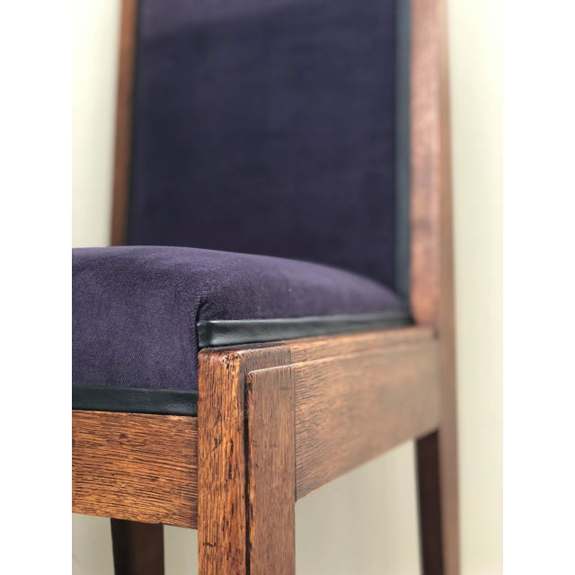 Set of 4 Art Deco Haagse School Dining Chair Frits Spanjaard 1930s For Sale - Image 4 of 12