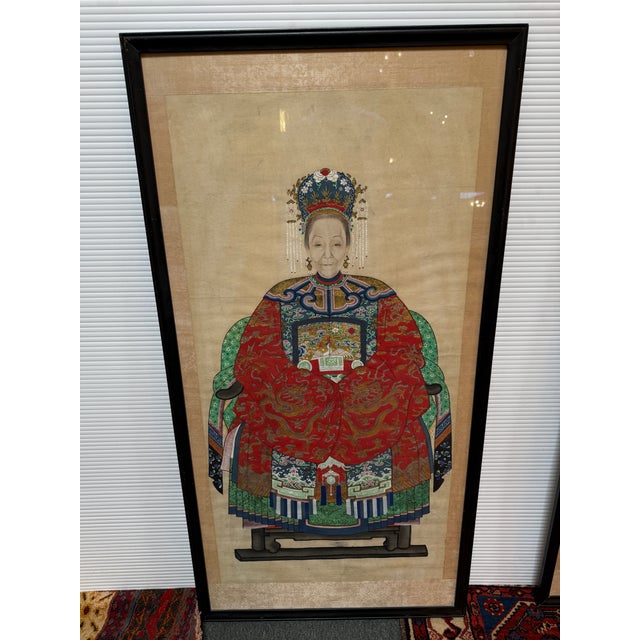 Chinese Ancestral Portraits of Emperor & Empress, Set For Sale In San Francisco - Image 6 of 12