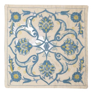 19"x20" Embroidered All Silk Cushion. Handmade Pillow Cover. New Lace Pillow For Sale